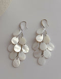 Shell Teardrop Tassel Earrings — earrings