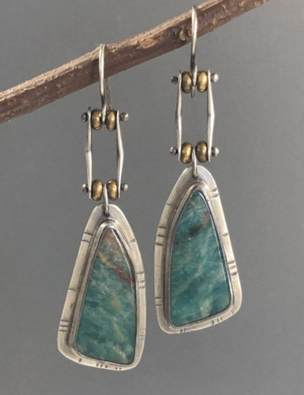 Irregular Geometric Dangle Earrings — silver earrings