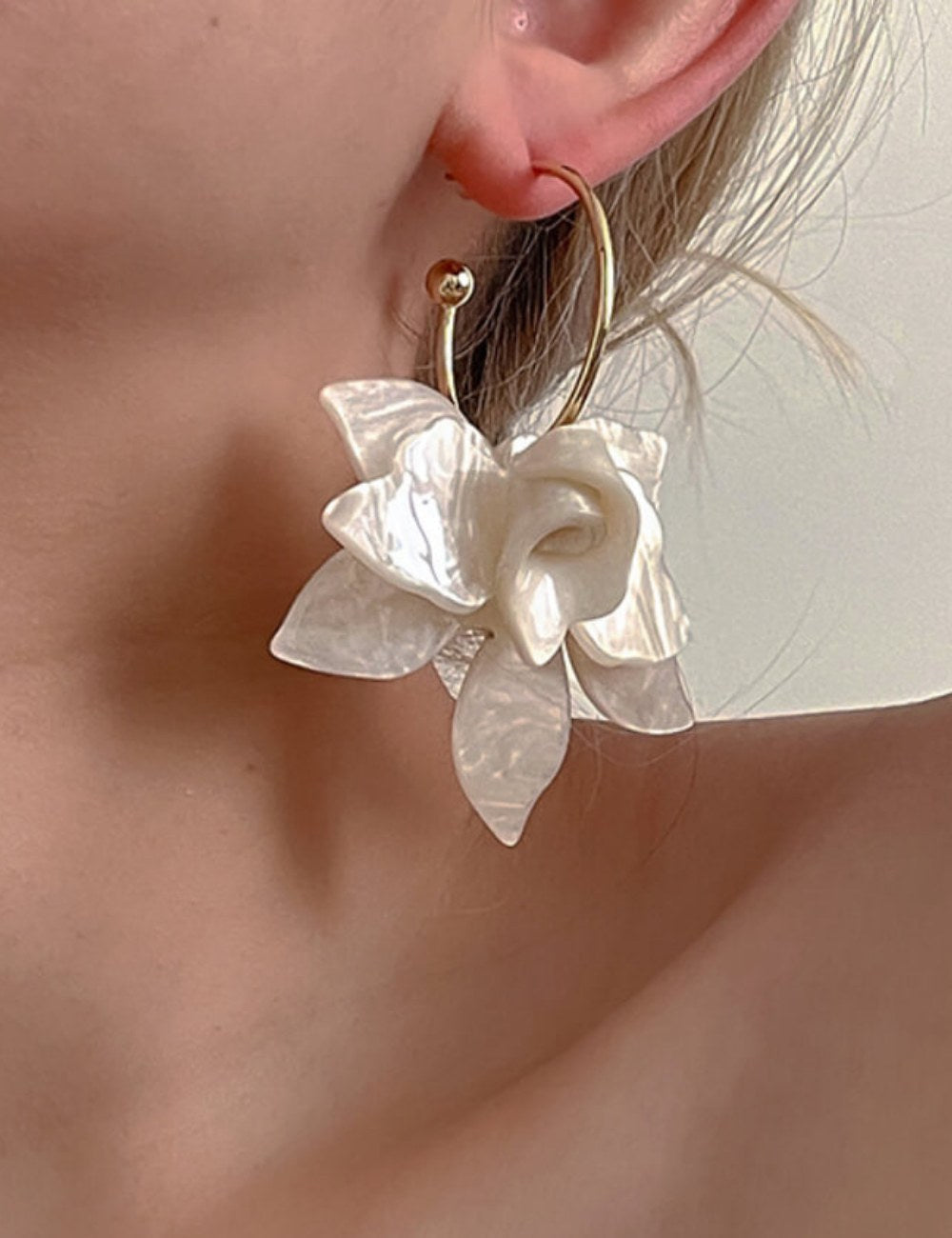Floral Petal Dangle Earrings — earrings