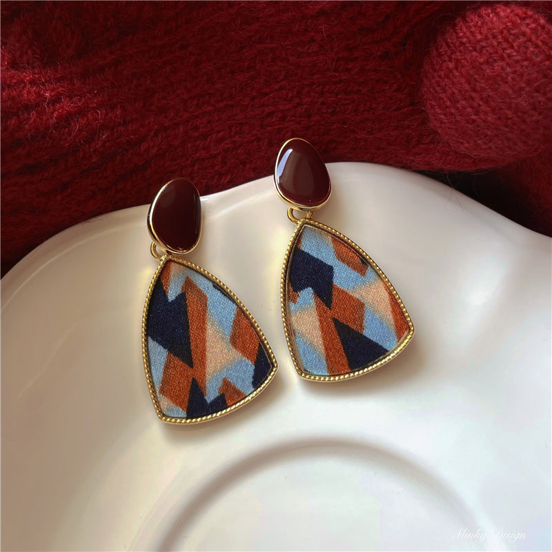 Enamel Splice Geometric Earrings — earrings