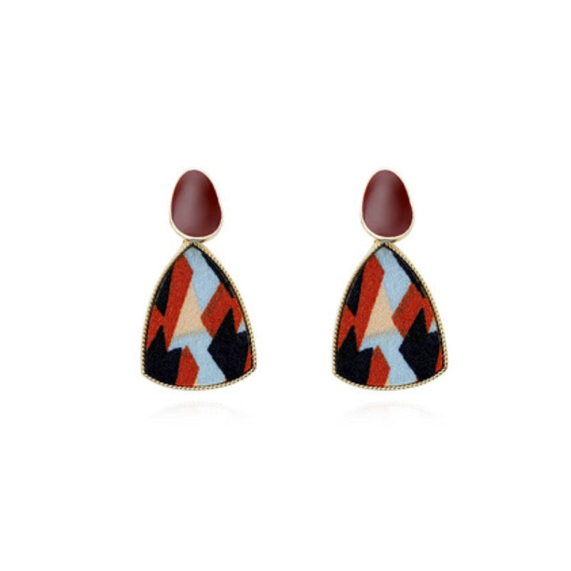 Enamel Splice Geometric Earrings — earrings, view 2