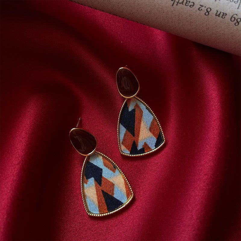 Enamel Splice Geometric Earrings — earrings, view 3
