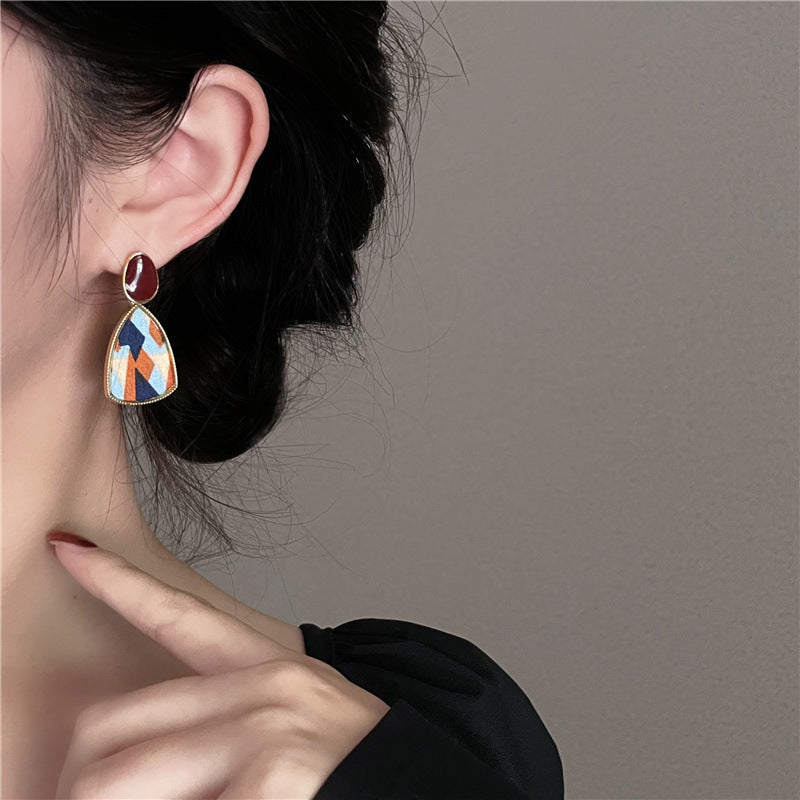 Enamel Splice Geometric Earrings — earrings, view 5