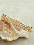 Hollow Lace Floral Bracelet — gold bracelet