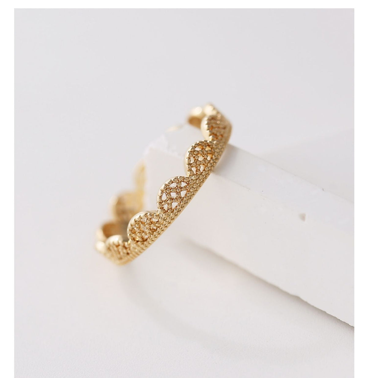 Lace Rhinestone Vintage Ring — ring, view 4