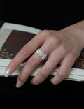 Silver-Tone Lace Open Ring — silver ring