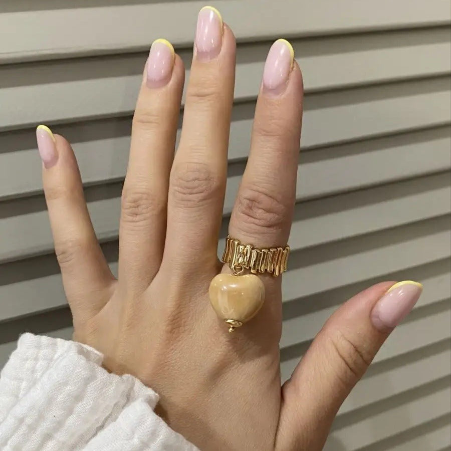 Candy Ceramic Heart Ring — ring, view 2