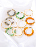 Round Acrylic Geometric Hoops — earrings