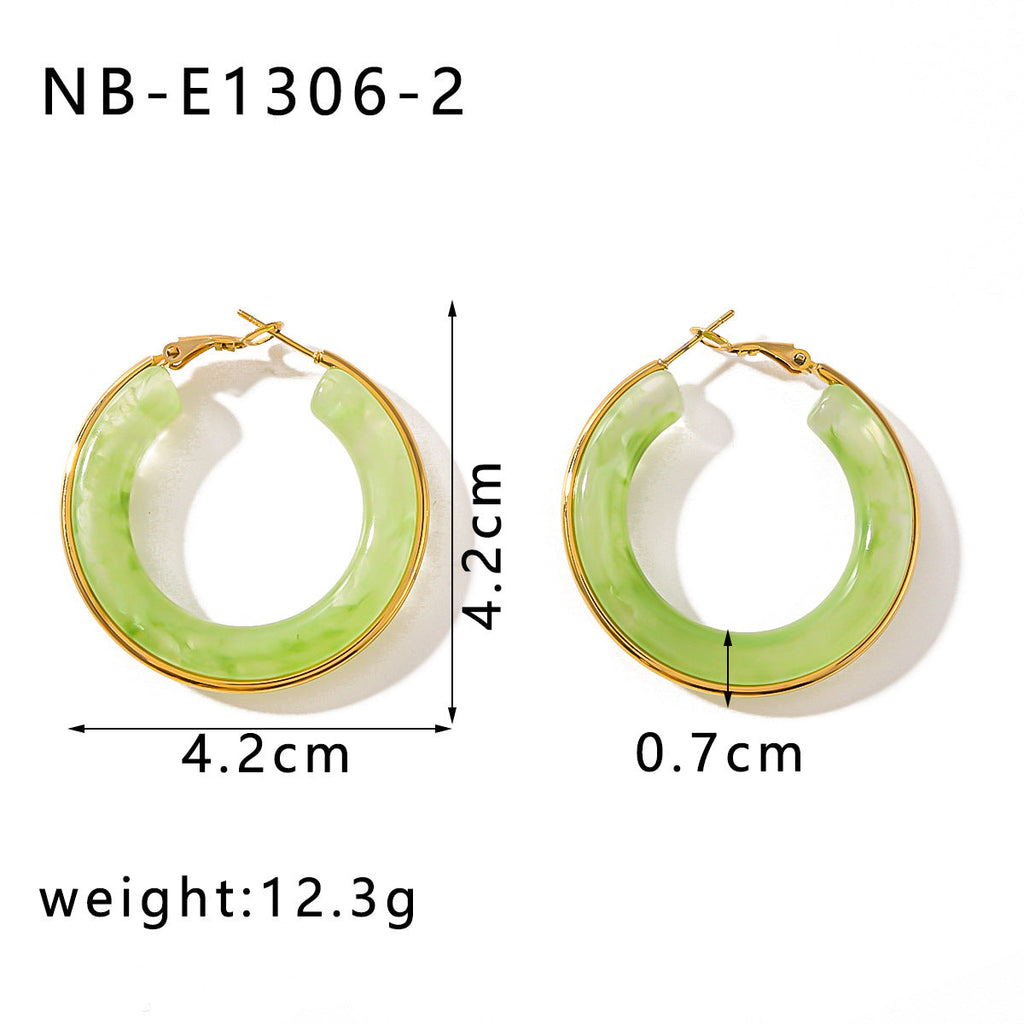 Round Acrylic Geometric Hoops — earrings, view 5