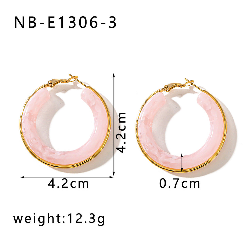 Round Acrylic Geometric Hoops — earrings, view 6