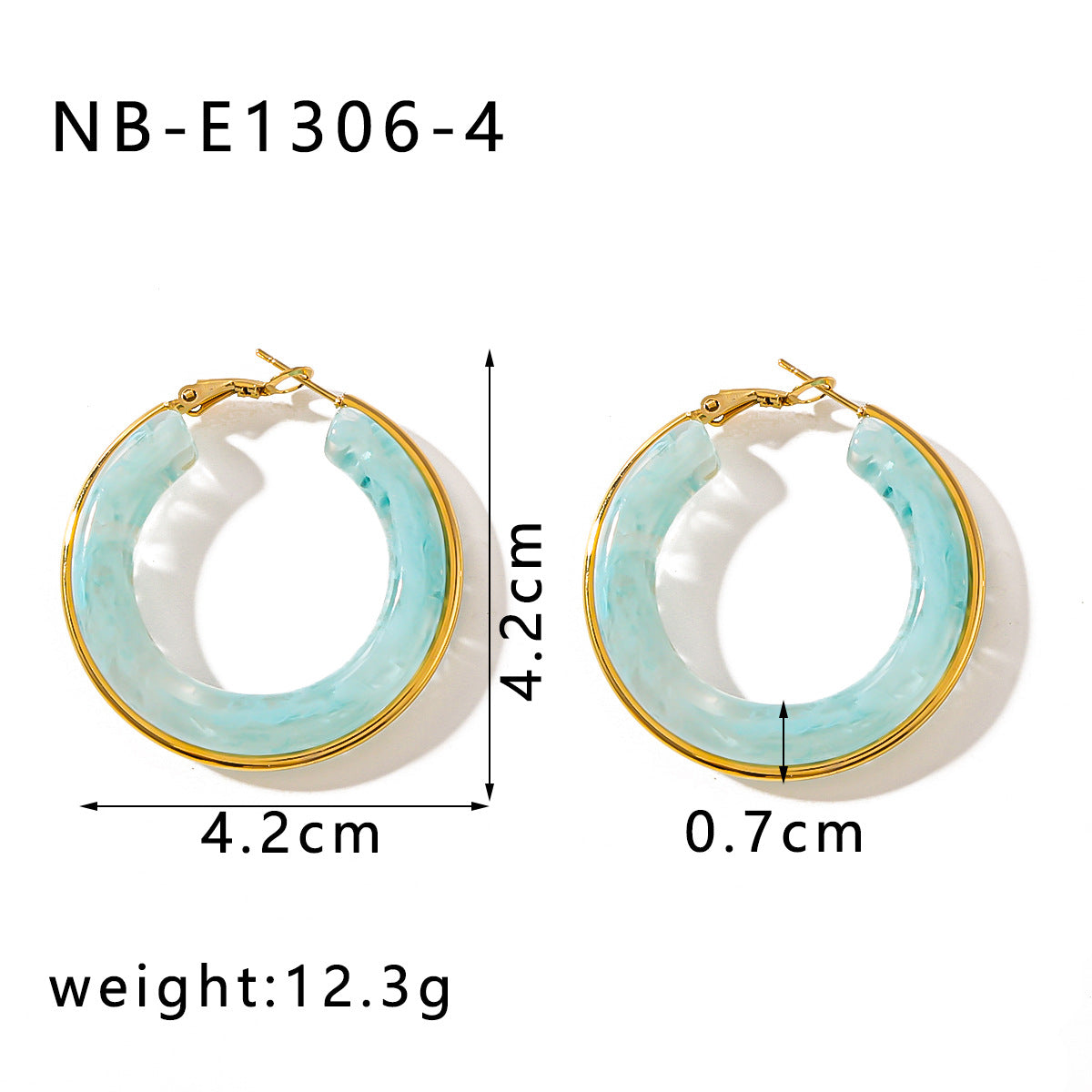 Round Acrylic Geometric Hoops — earrings, view 7