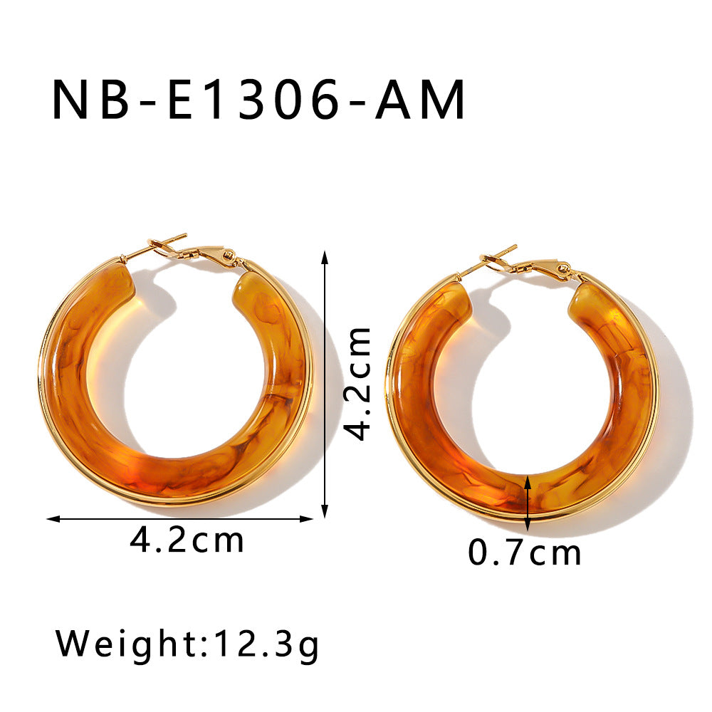 Round Acrylic Geometric Hoops — earrings, view 10