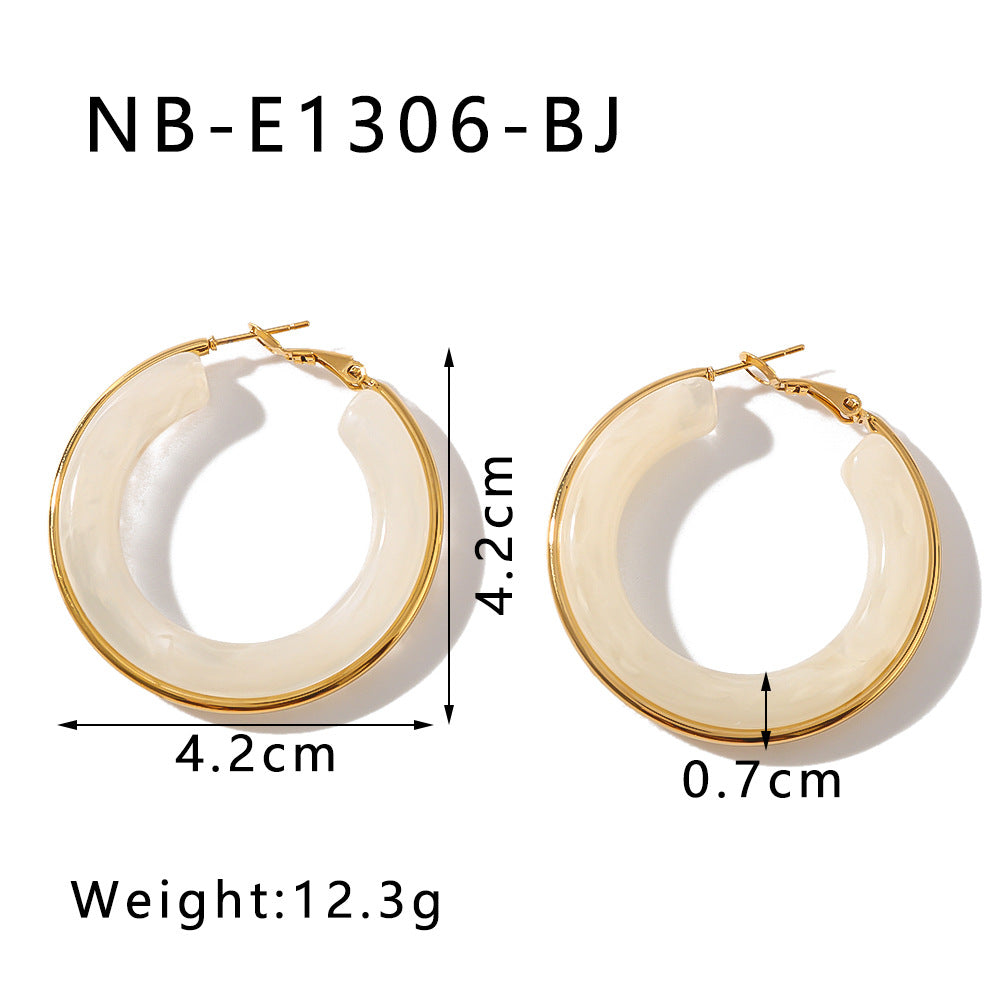 Round Acrylic Geometric Hoops — earrings, view 11