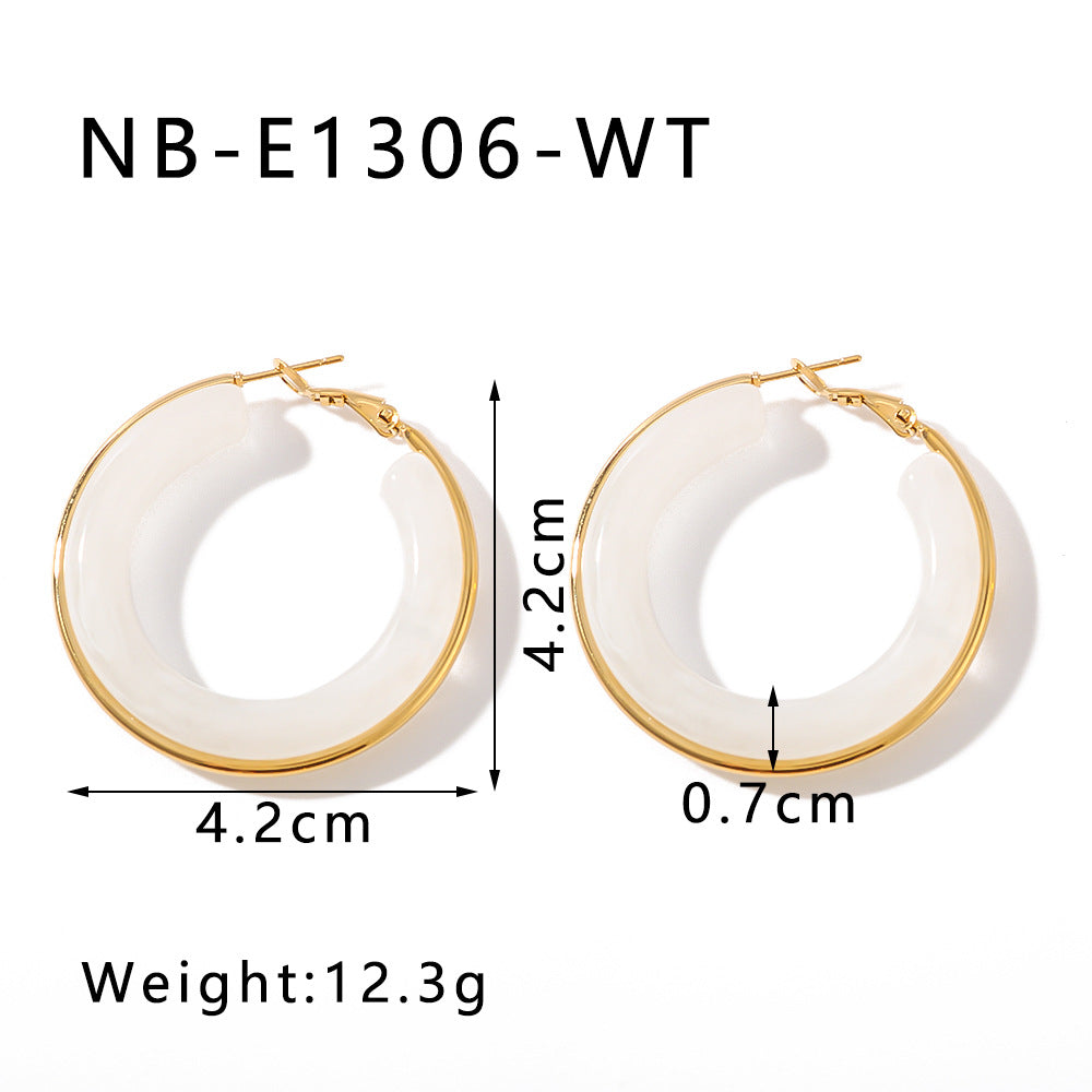 Round Acrylic Geometric Hoops — earrings, view 12