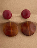 Color-Block Resin Drop Earrings — earrings