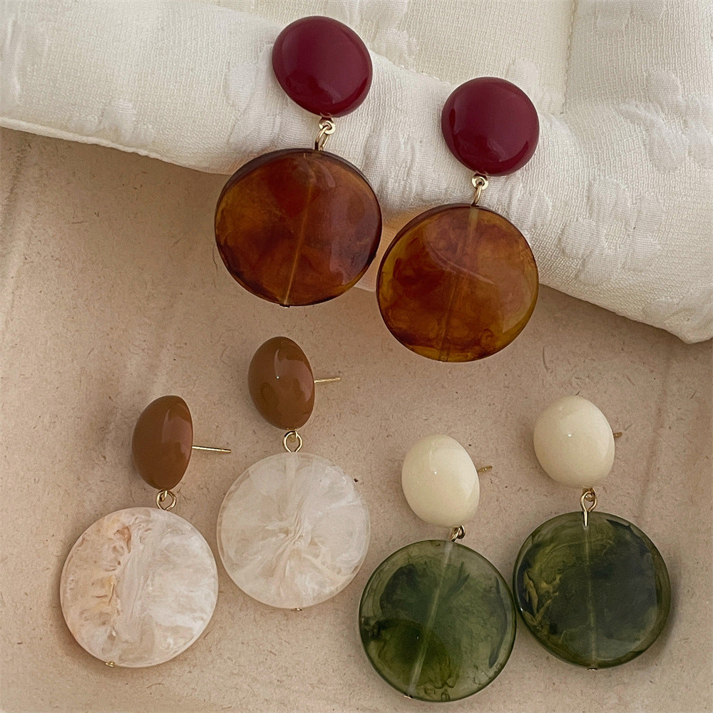 Color-Block Resin Drop Earrings — earrings, view 3