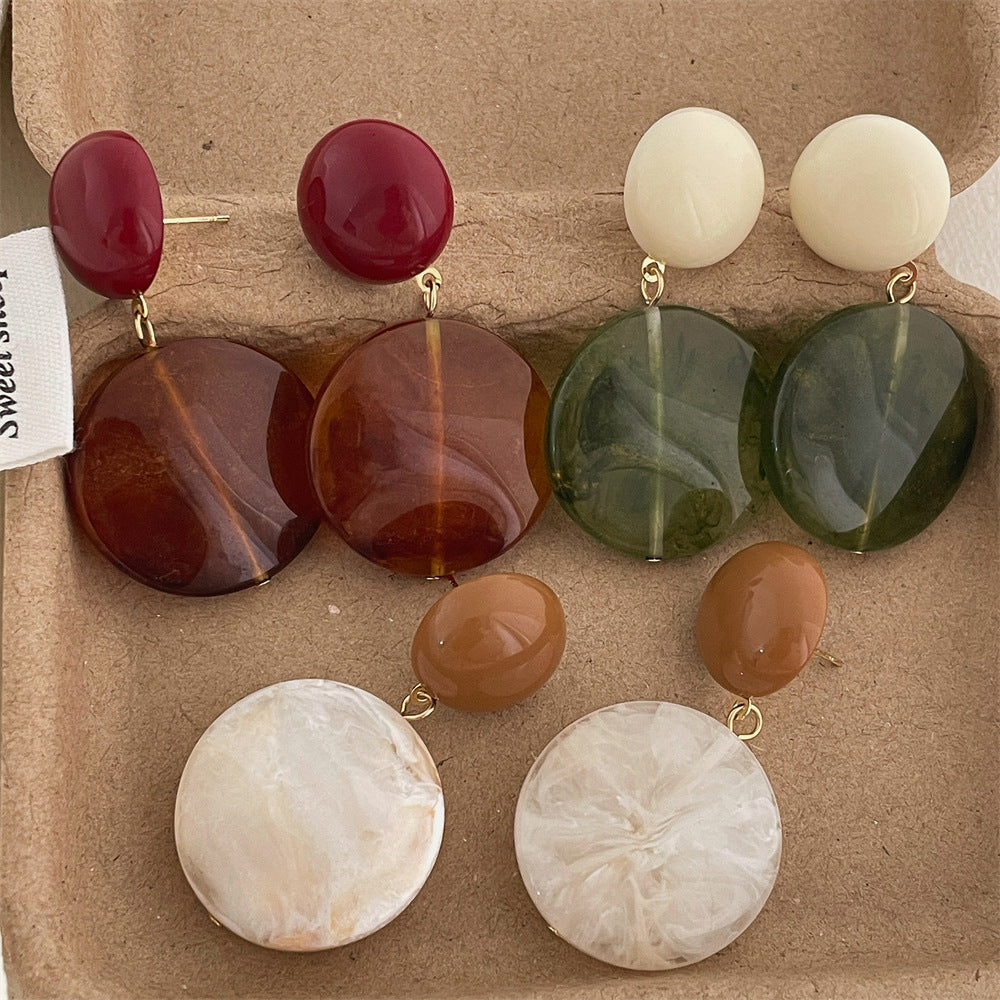 Color-Block Resin Drop Earrings — earrings, view 4
