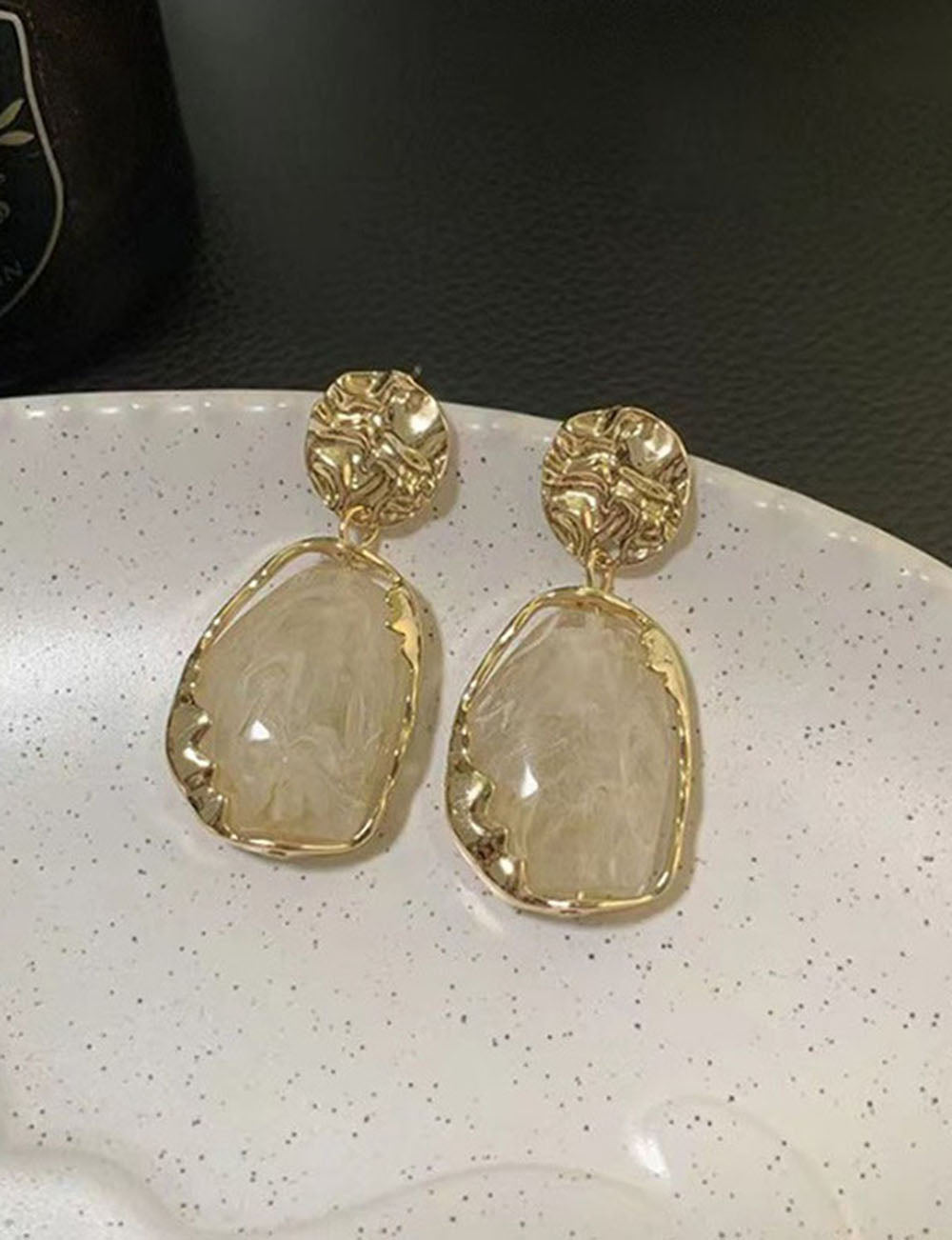 Irregular Crystal Drop Earrings — earrings