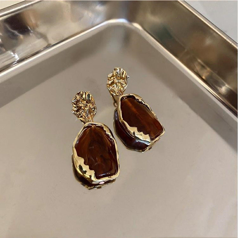 Irregular Crystal Drop Earrings — earrings, view 2