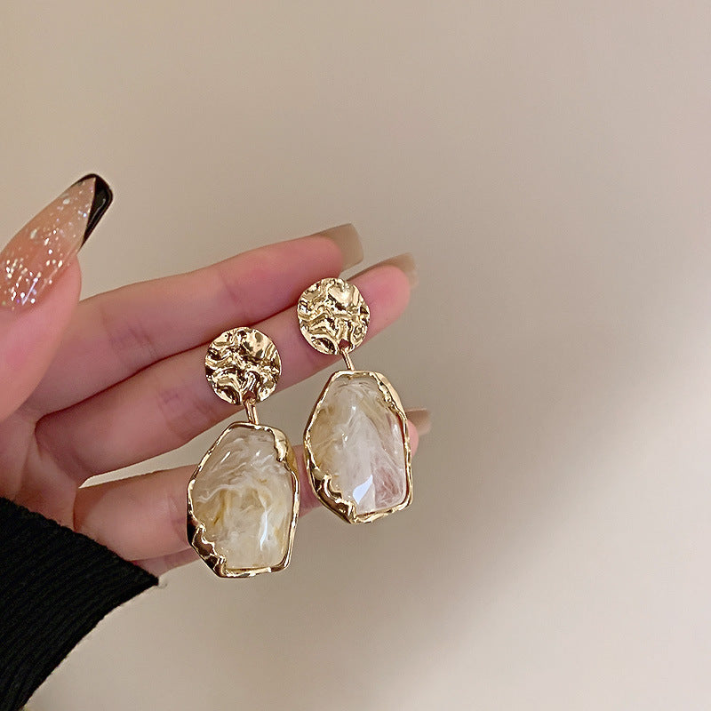 Irregular Crystal Drop Earrings — earrings, view 3