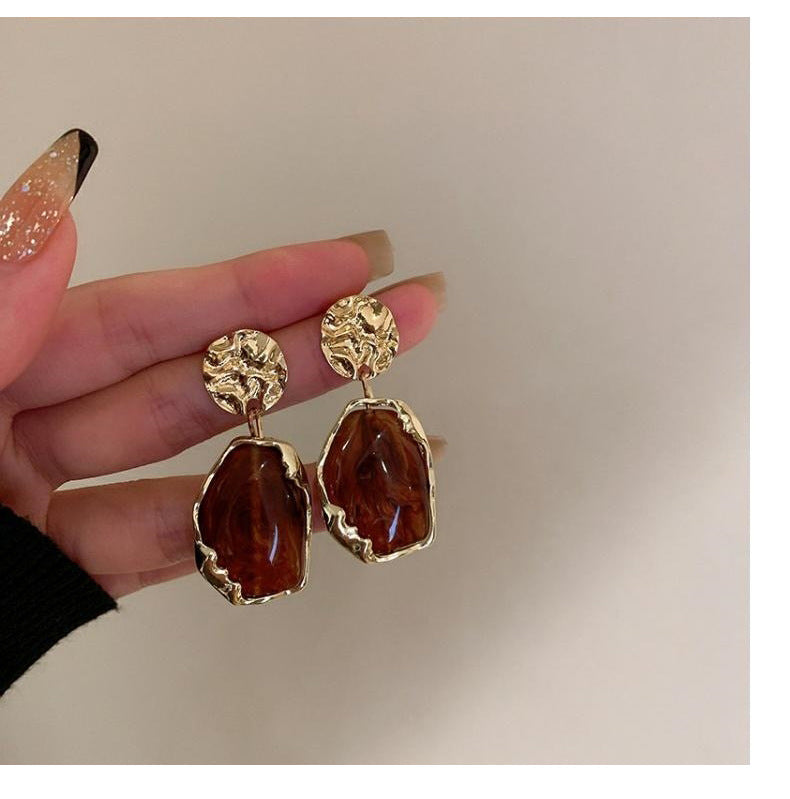 Irregular Crystal Drop Earrings — earrings, view 4
