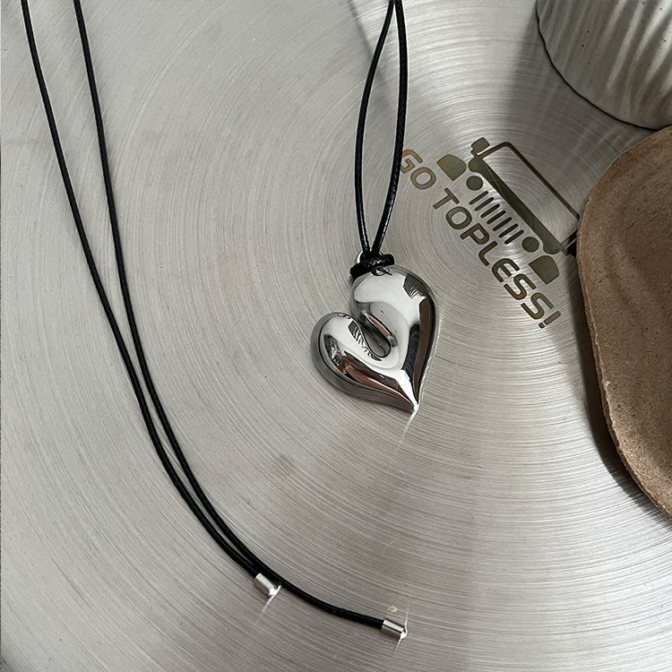 Heart Pendant Adjustable Necklace — necklace, view 5