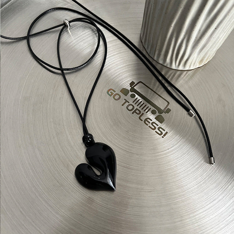 Heart Pendant Adjustable Necklace — necklace, view 7