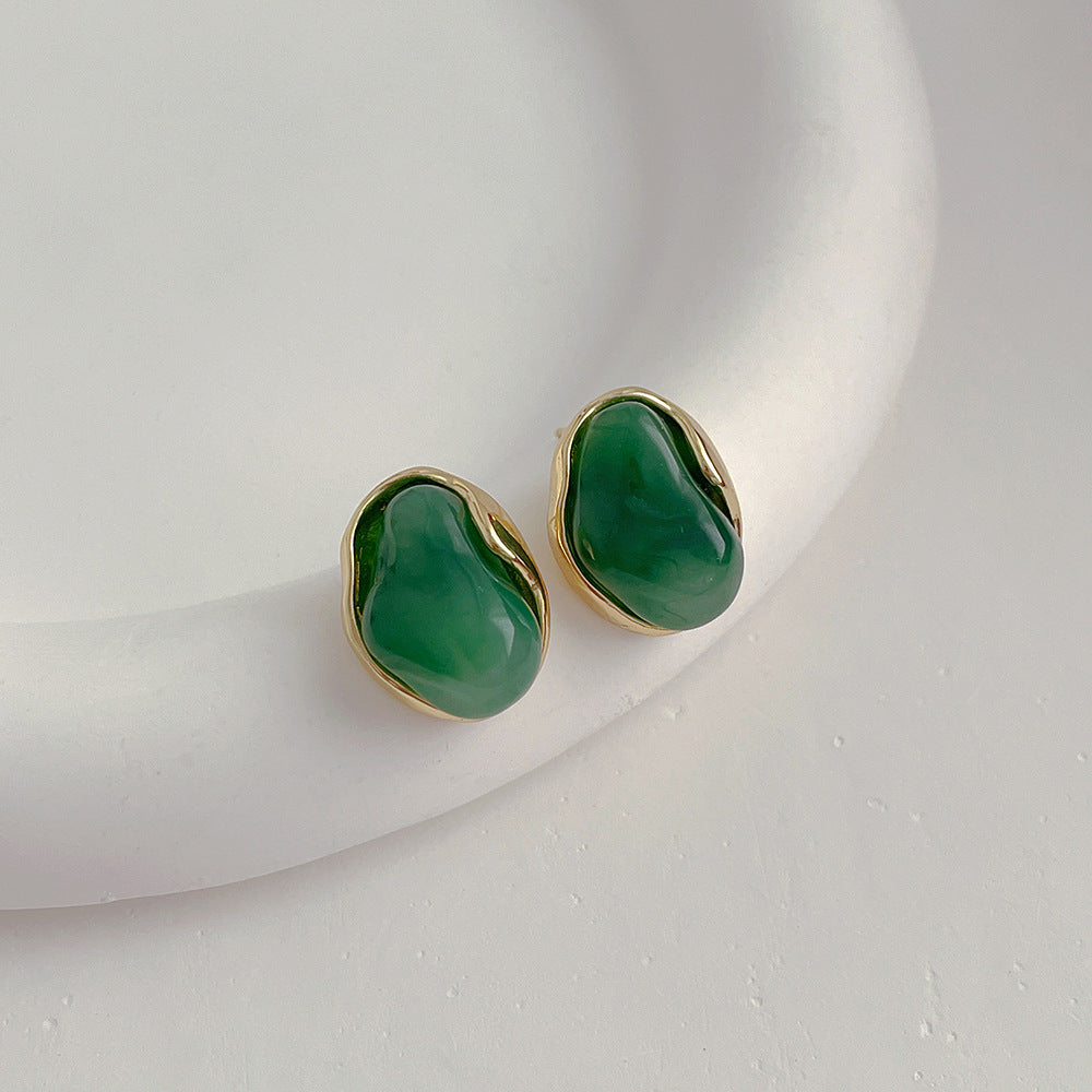 Acrylic Pearl-Effect Stud Earrings — earrings, view 3