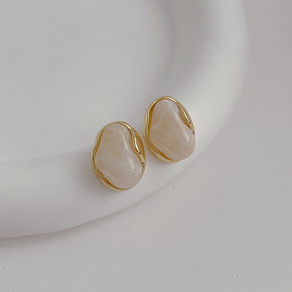 Acrylic Pearl-Effect Stud Earrings — earrings, view 5