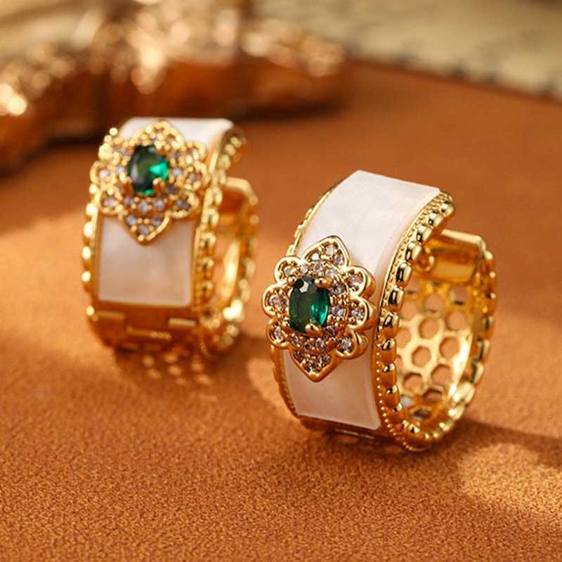 Enamel Heart Stud Earrings — earrings, view 5