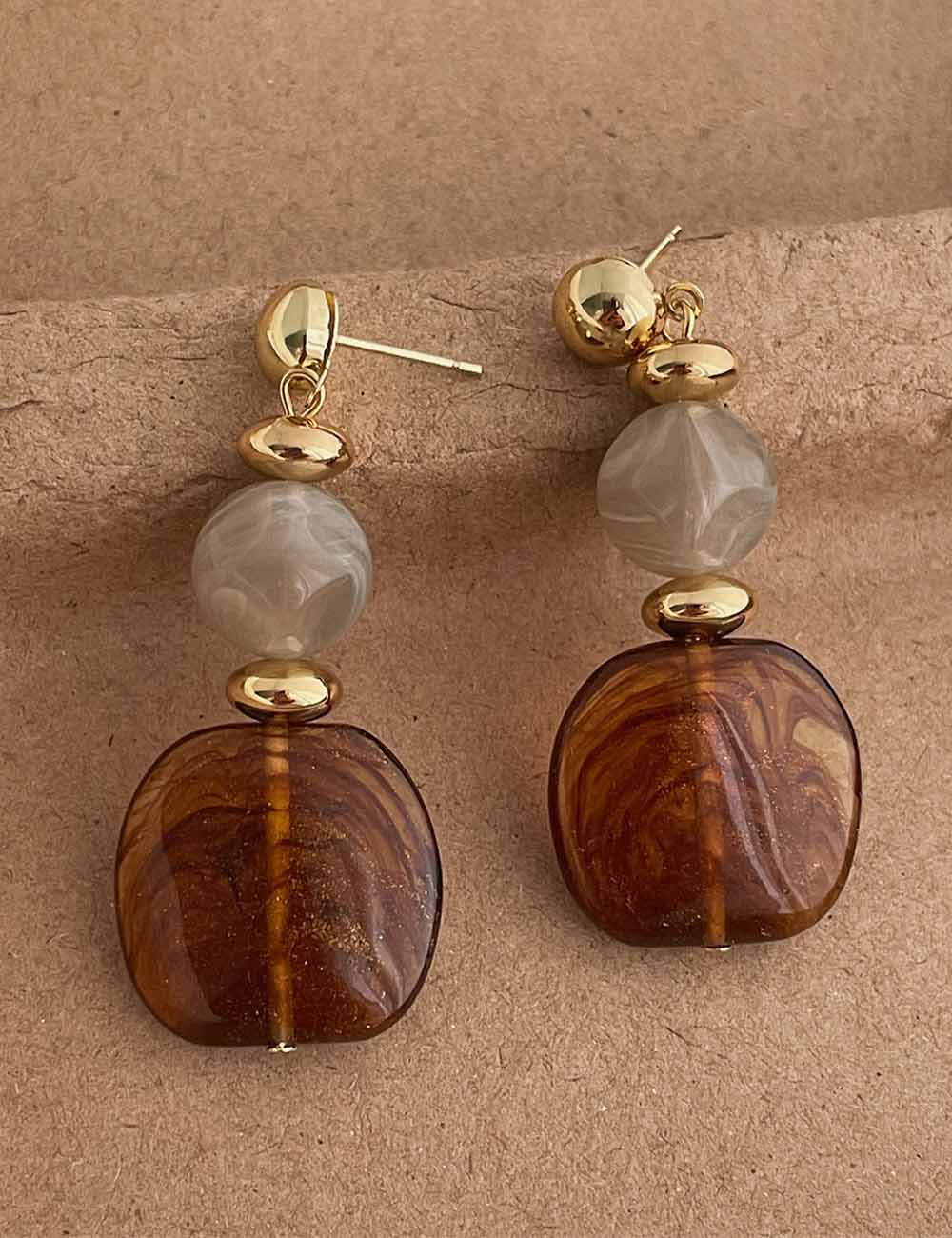 Acrylic Dangle Stud Earrings — earrings