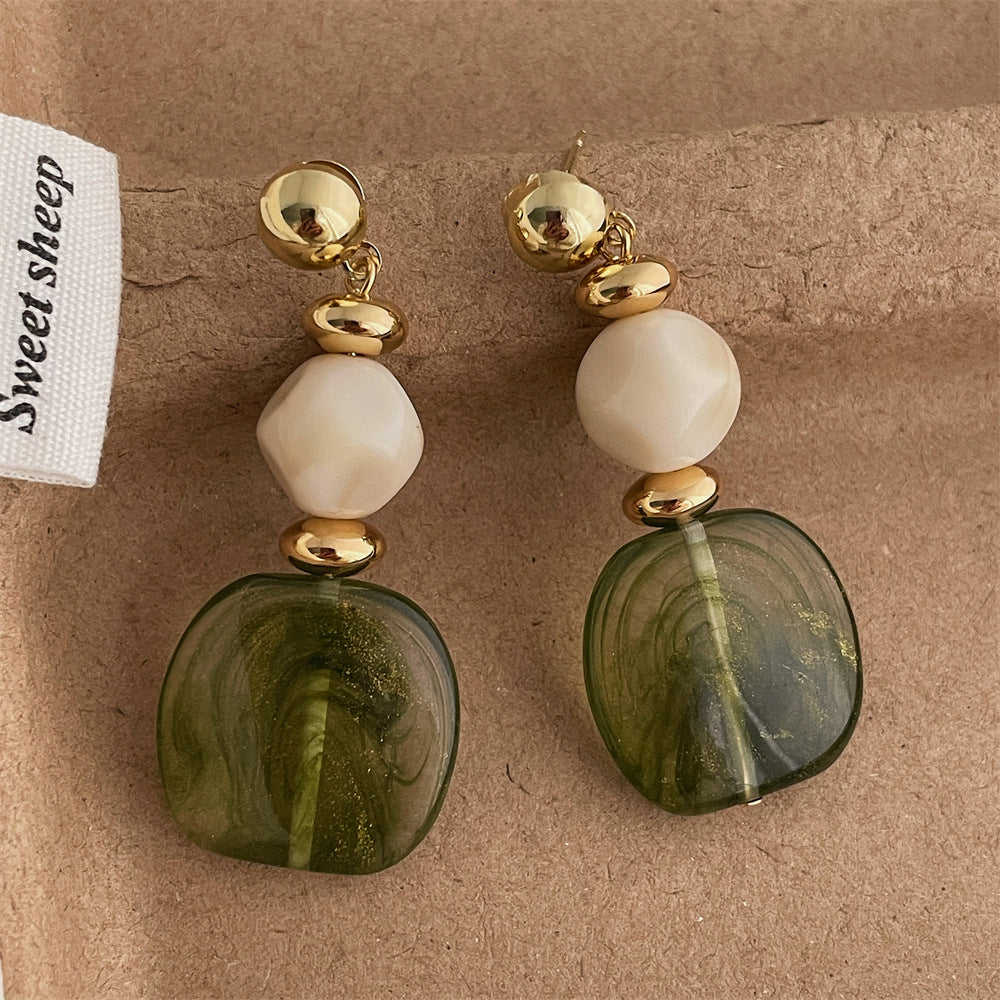 Acrylic Dangle Stud Earrings — earrings, view 2
