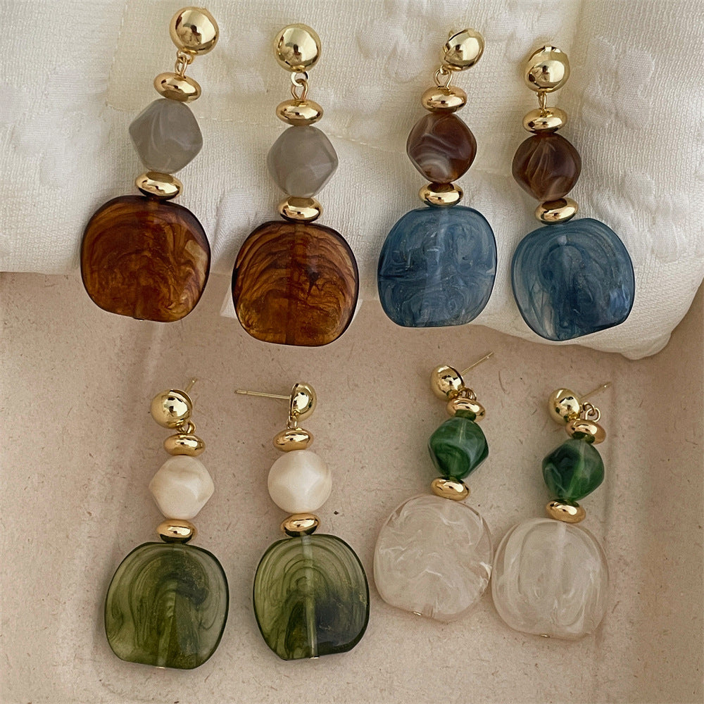 Acrylic Dangle Stud Earrings — earrings, view 6