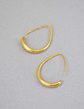 Teardrop Oval Hoop Earrings — earrings