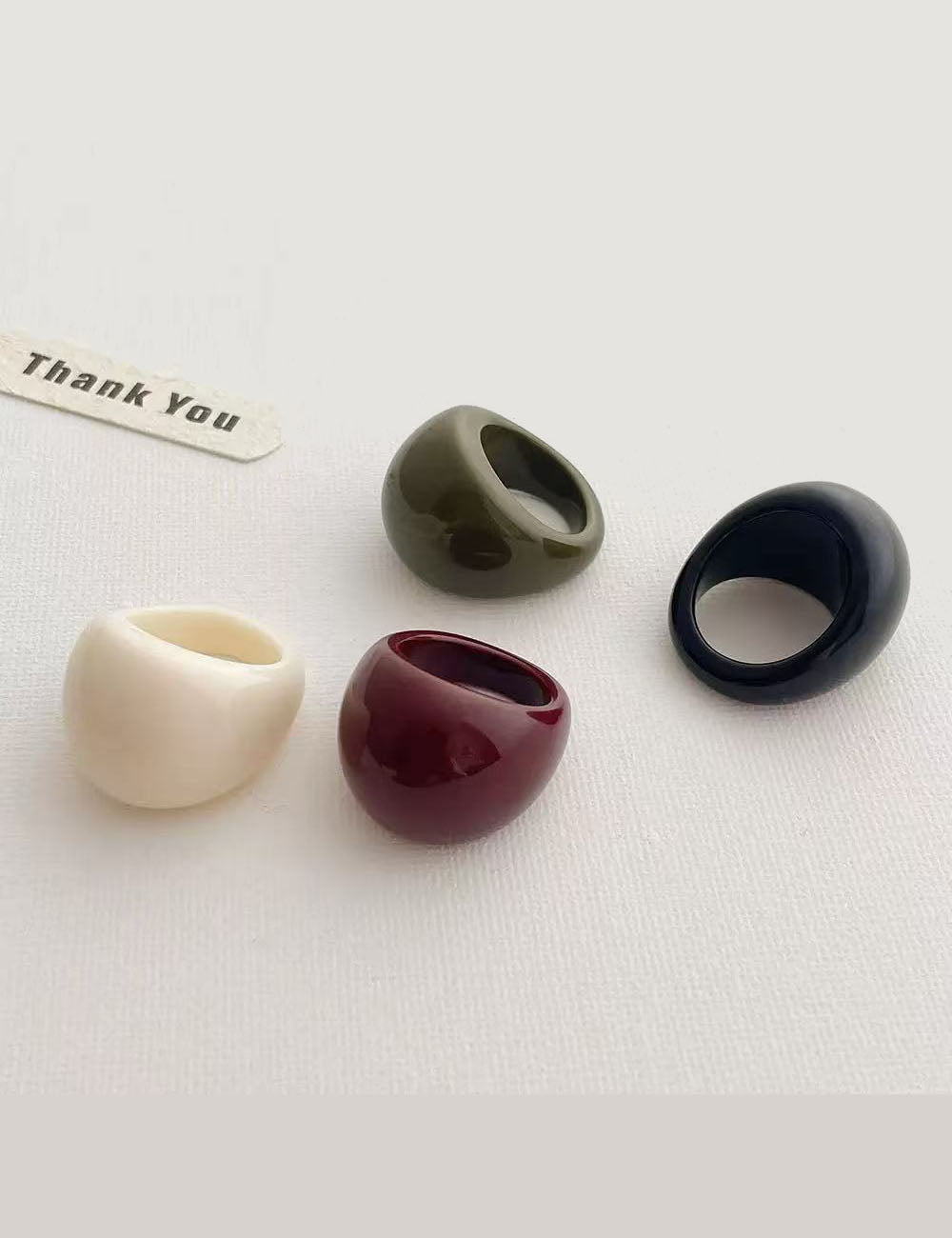 Oval Resin Signet Ring — ring