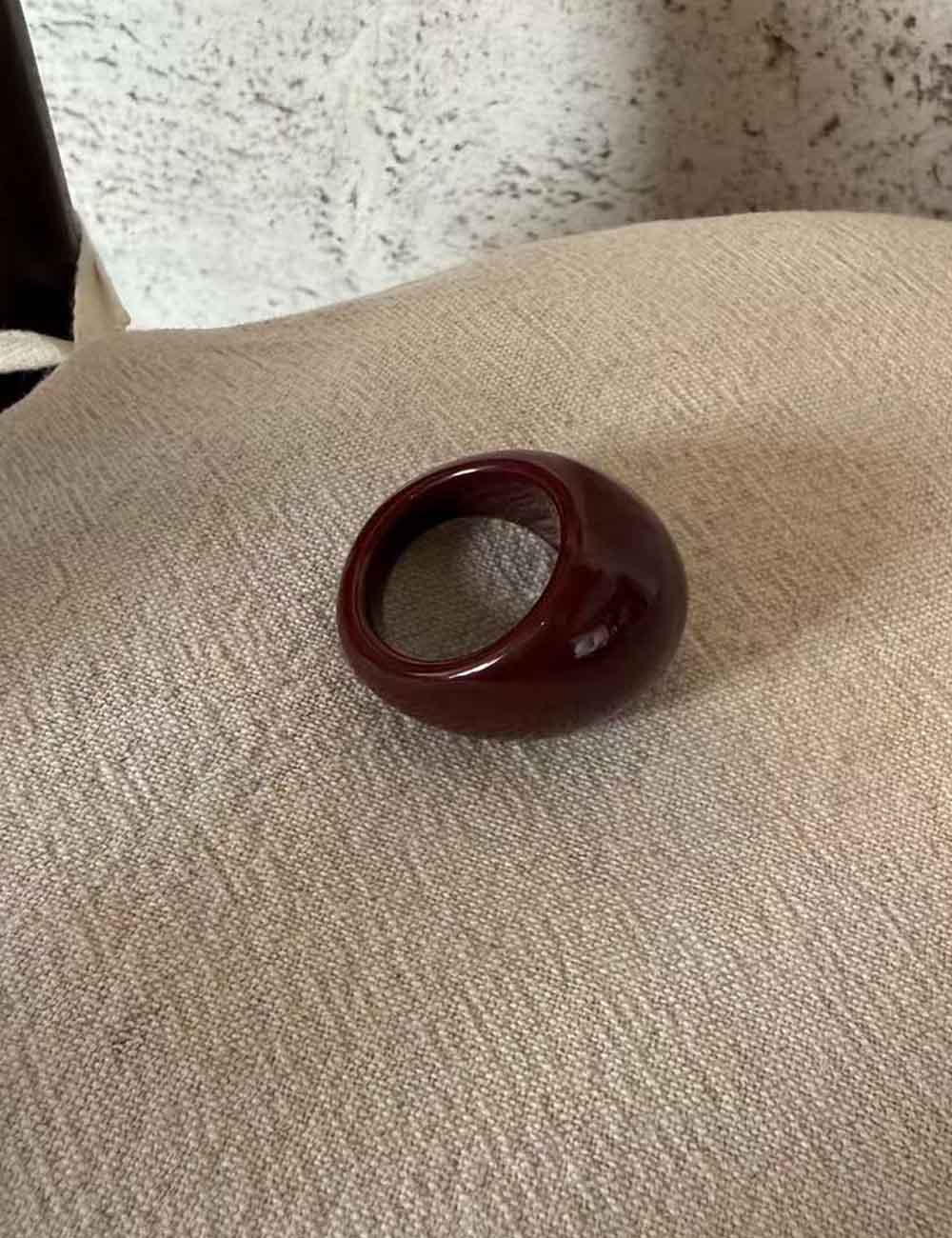Oval Resin Signet Ring — ring, view 2