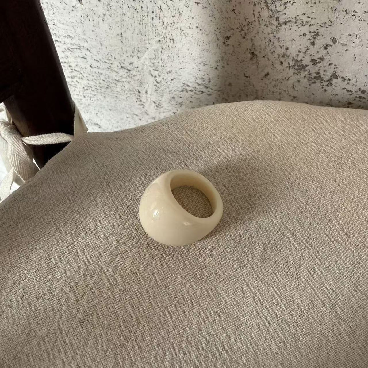 Oval Resin Signet Ring — ring, view 3