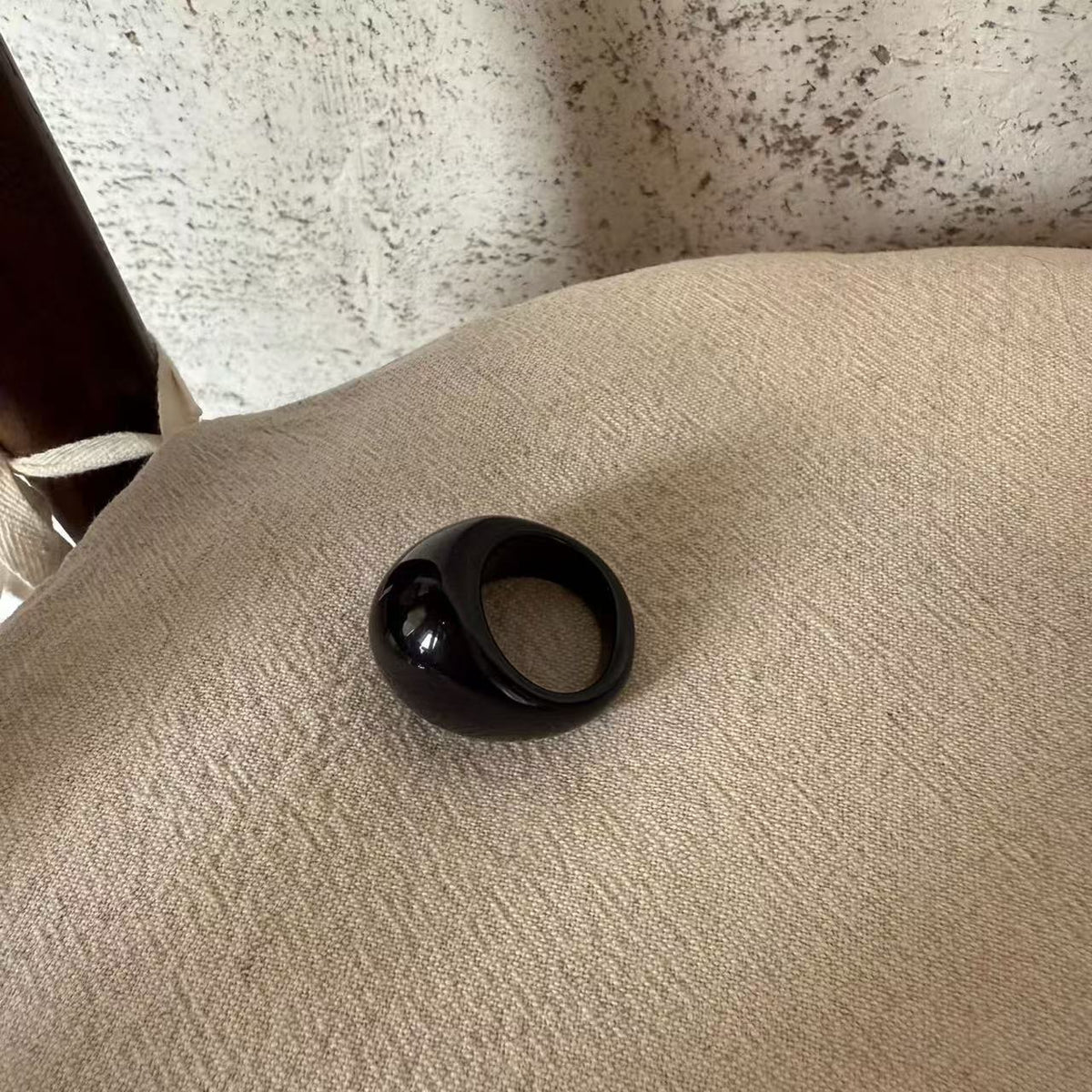 Oval Resin Signet Ring — ring, view 4