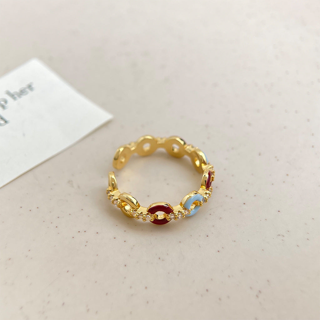 Geometric Zircon Open Ring — ring, view 4