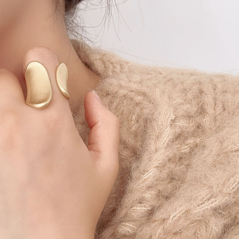 Irregular Geometric Open Ring — ring, view 4
