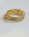 Interlocking Rhinestone Stack Ring — ring