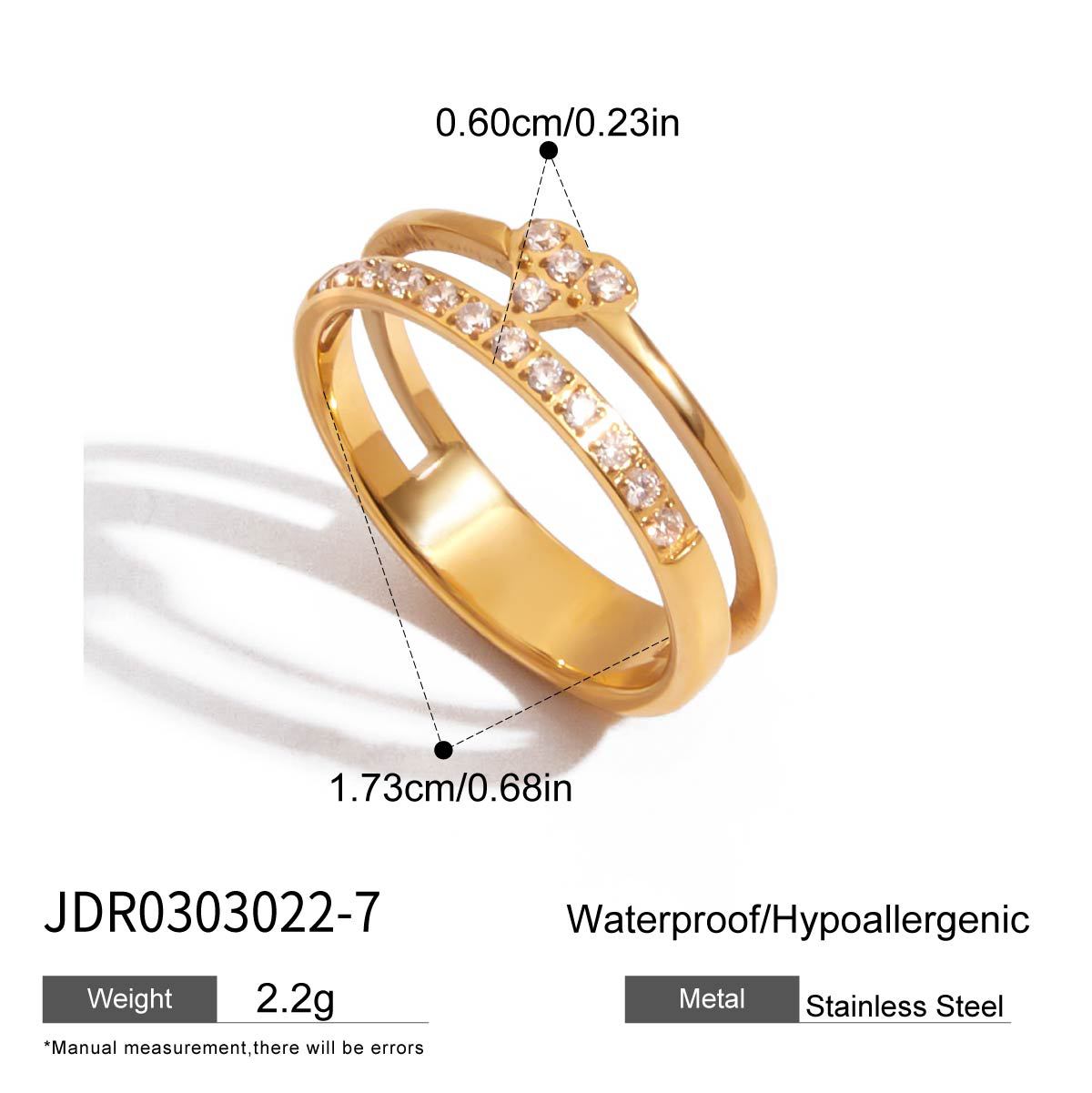 Geometric Cubic Zircon Ring — ring, view 3