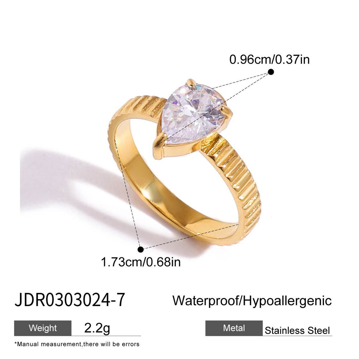 Geometric Cubic Zircon Ring — ring, view 5