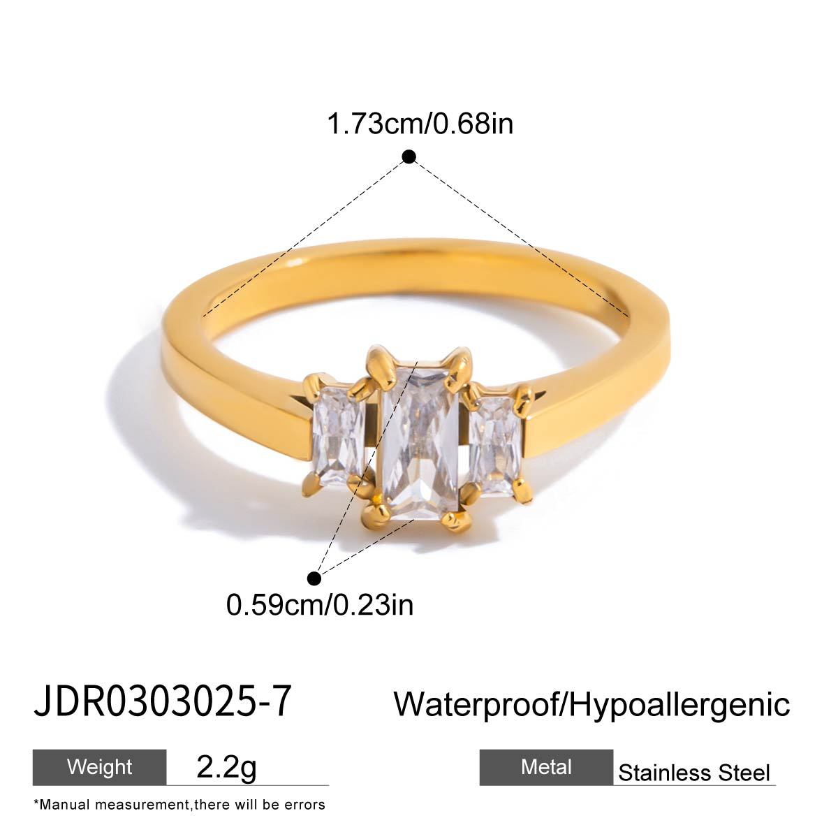 Geometric Cubic Zircon Ring — ring, view 6