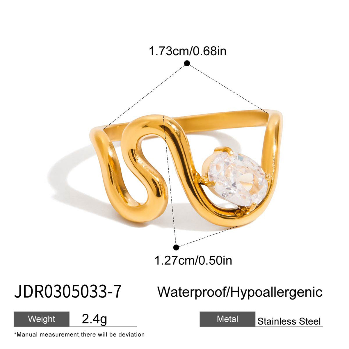 Geometric Cubic Zircon Ring — ring, view 7