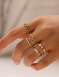 Rhinestone Hollow-Out Crown Ring — ring