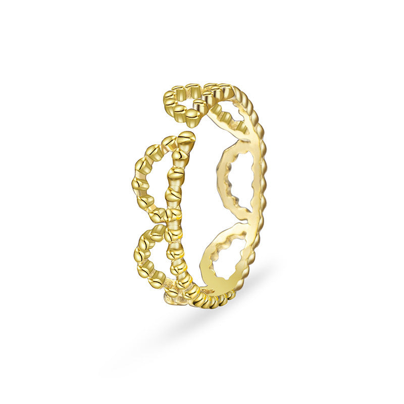 Rhinestone Hollow-Out Crown Ring — ring, view 5