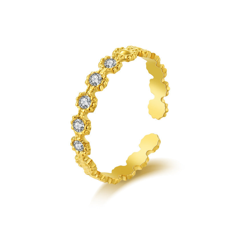 Rhinestone Hollow-Out Crown Ring — ring, view 8