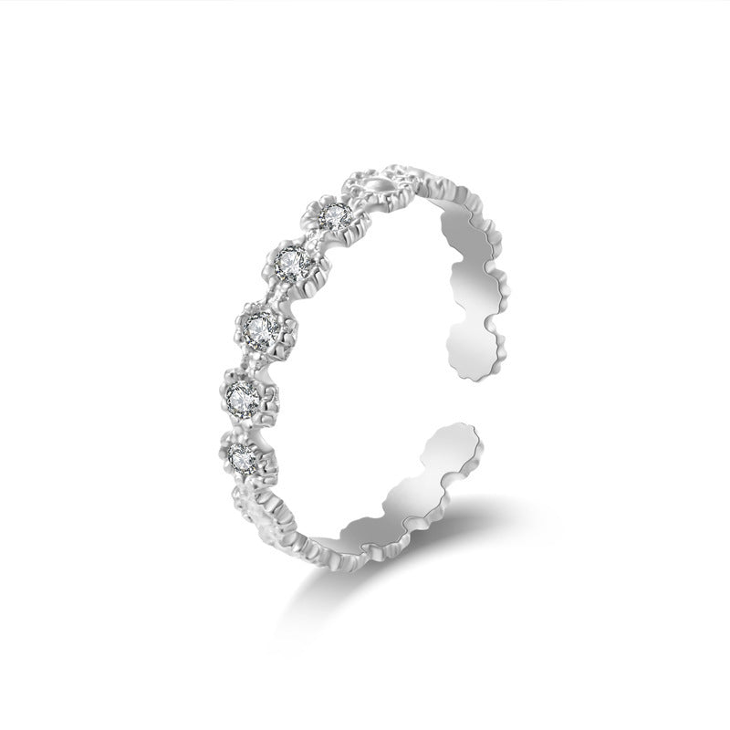 Rhinestone Hollow-Out Crown Ring — ring, view 9