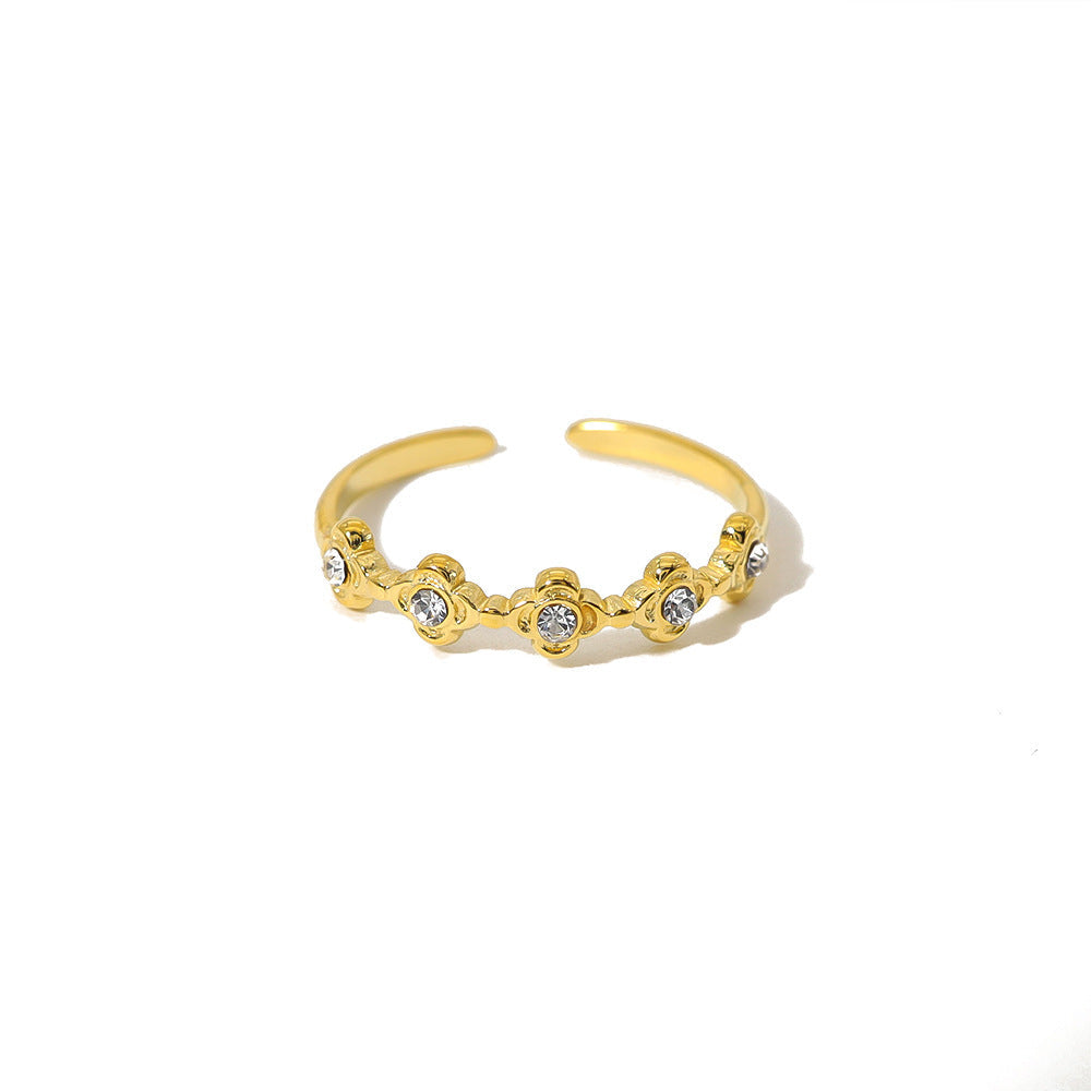 Rhinestone Hollow-Out Crown Ring — ring, view 10